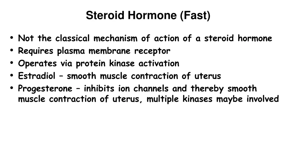 steroid hormone fast