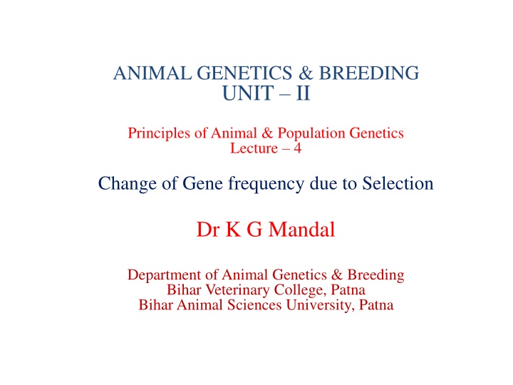 animal genetics breeding unit ii