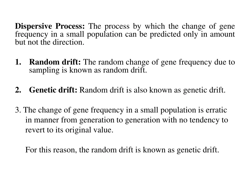 dispersive process the process by which