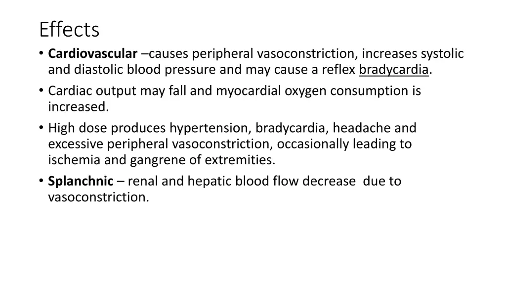 effects cardiovascular causes peripheral