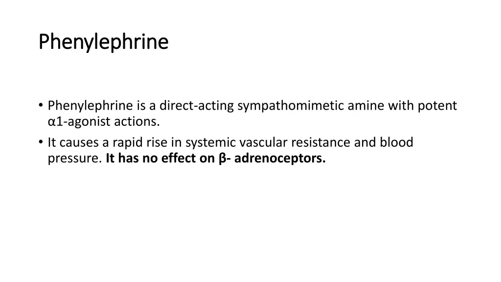 phenylephrine phenylephrine