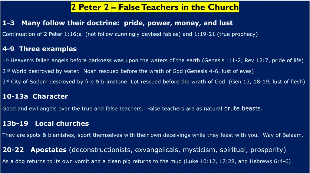 2 peter 2 false teachers in the church