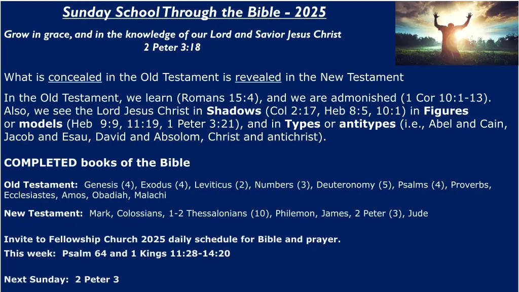 sunday school through the bible 2025