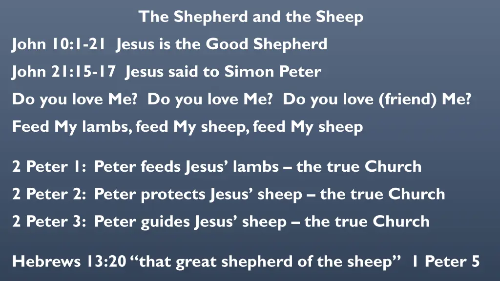 the shepherd and the sheep