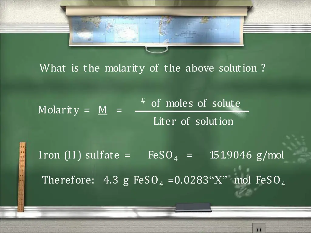 what is the molarity of the above solution
