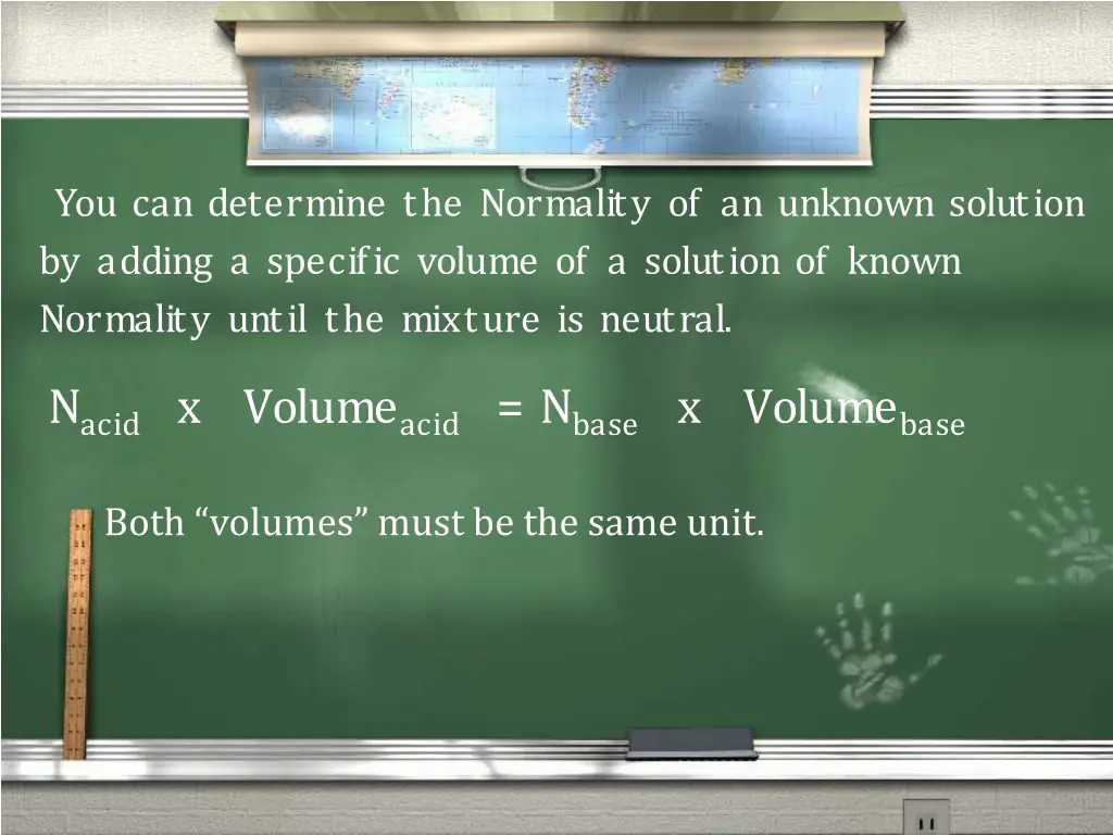 you can determine the normality of an unknown