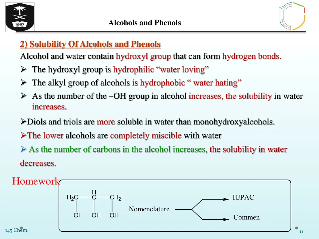 alcohols and phenols 10