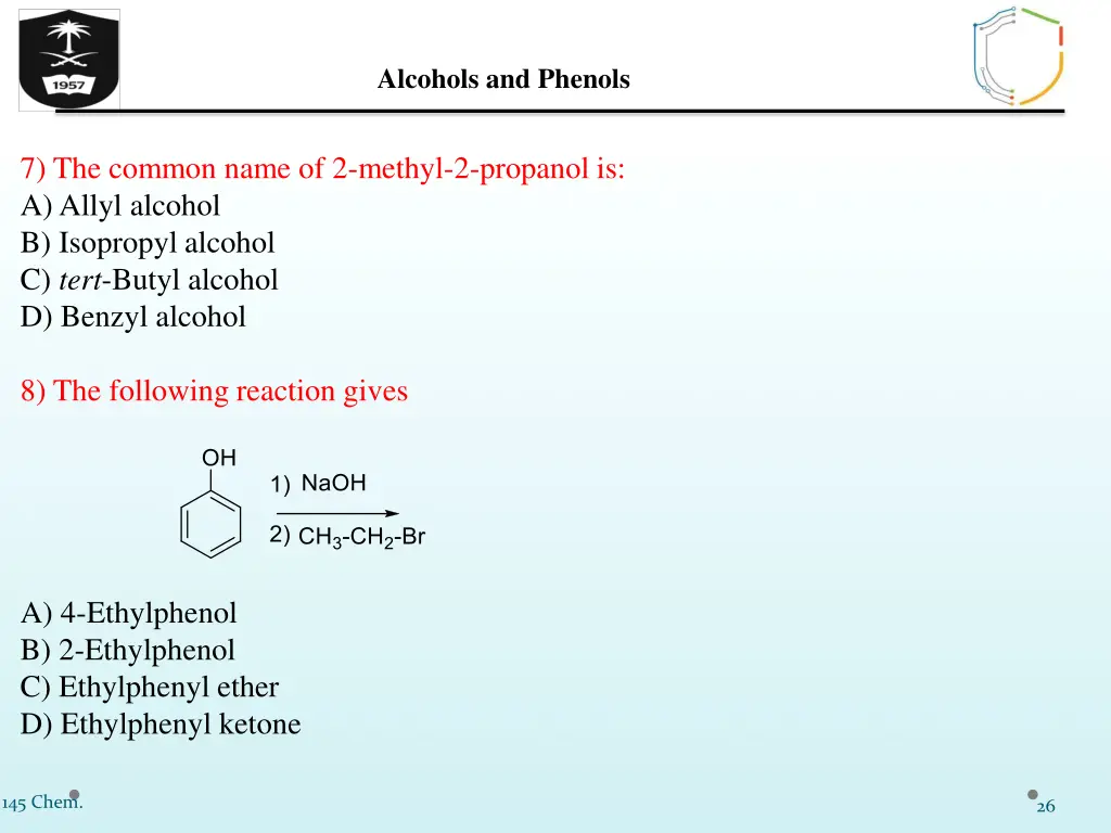 alcohols and phenols 25