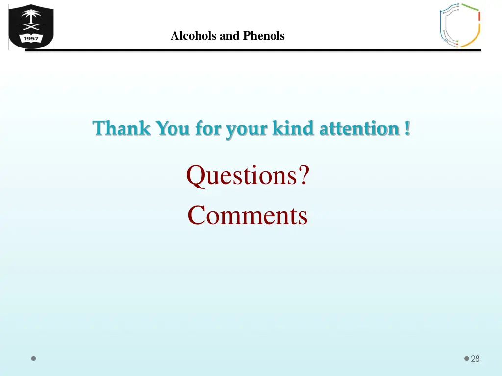 alcohols and phenols 27