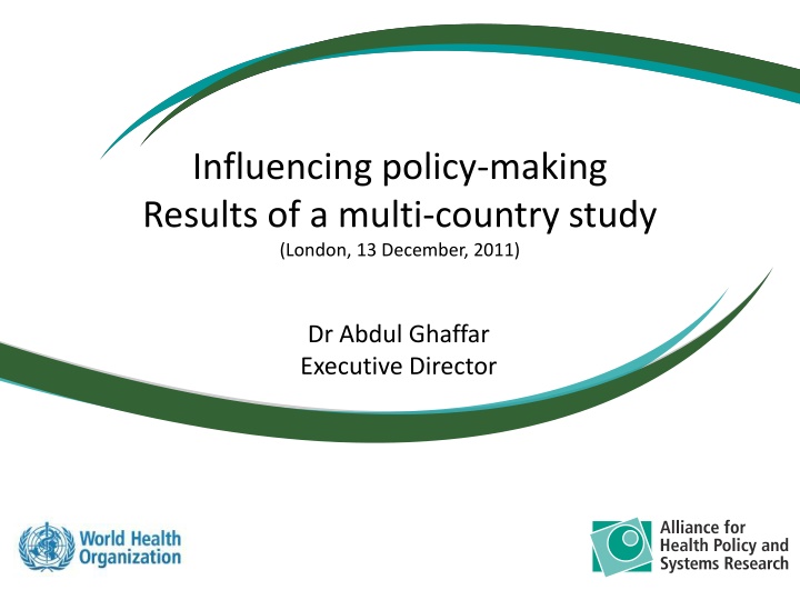 influencing policy making results of a multi
