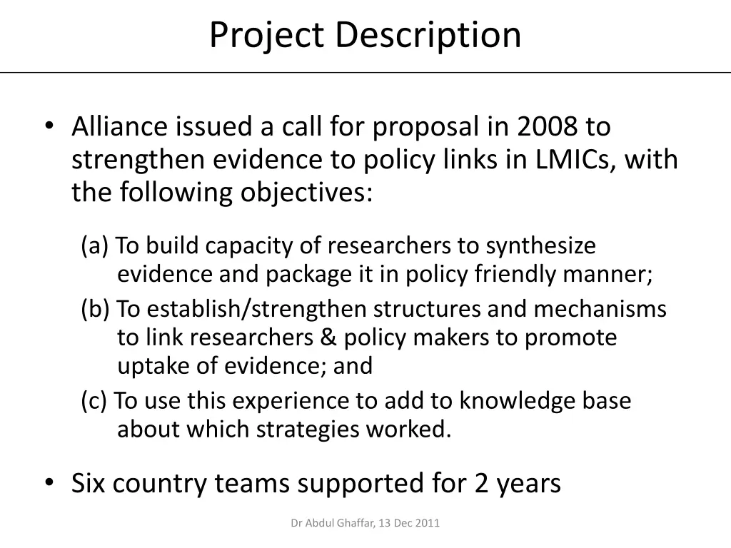 project description