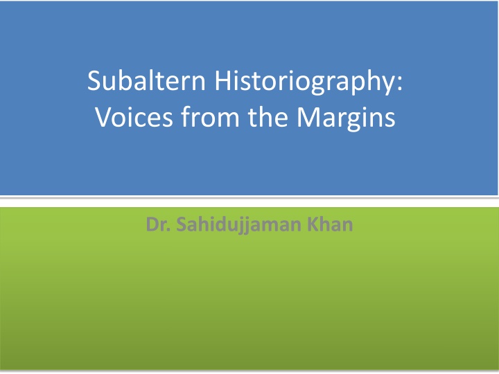 subaltern historiography voices from the margins