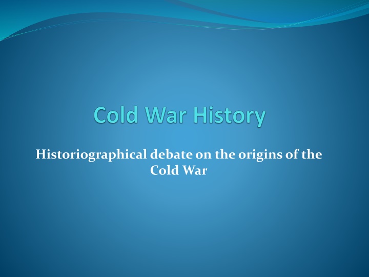 historiographical debate on the origins