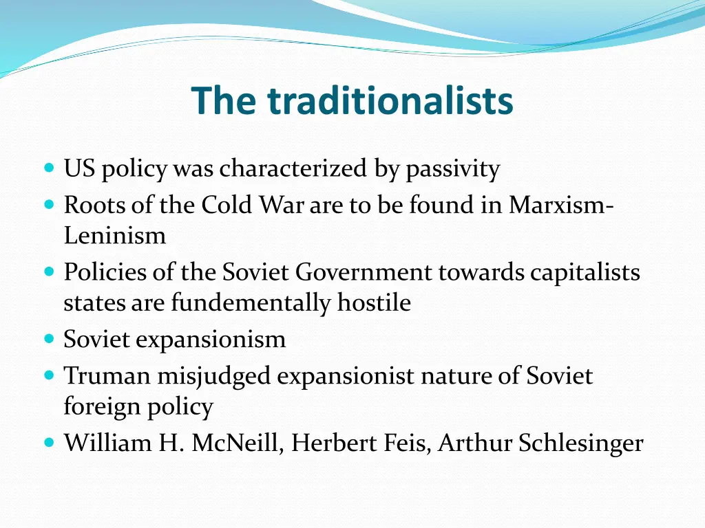the traditionalists