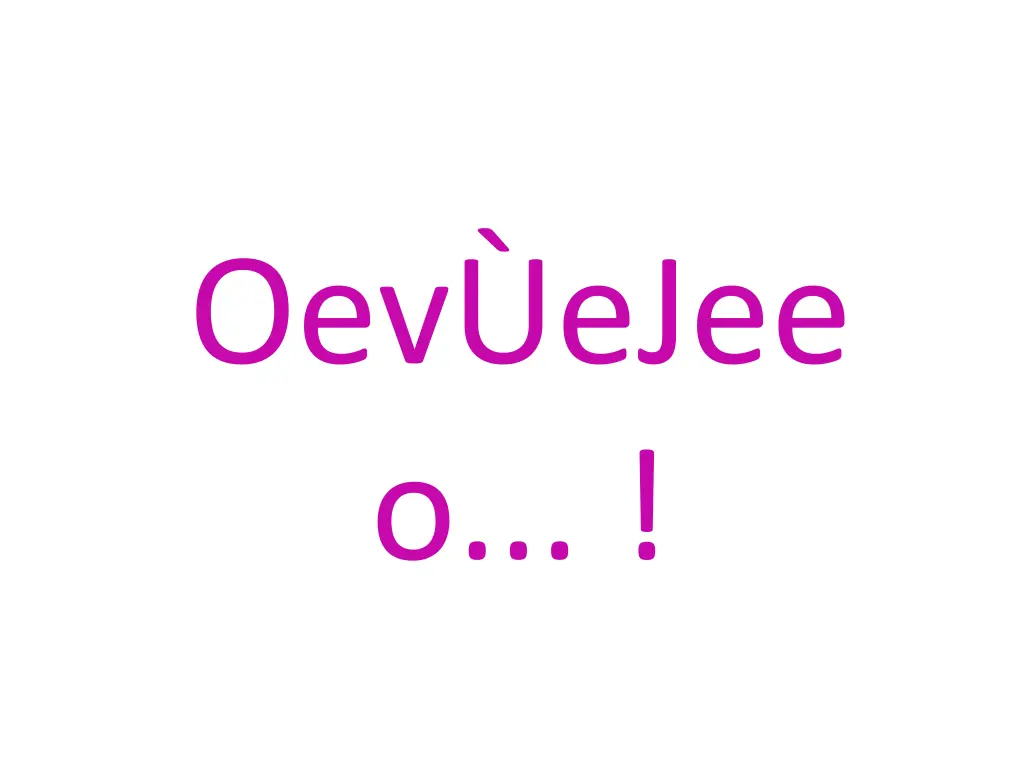 oev ejee o