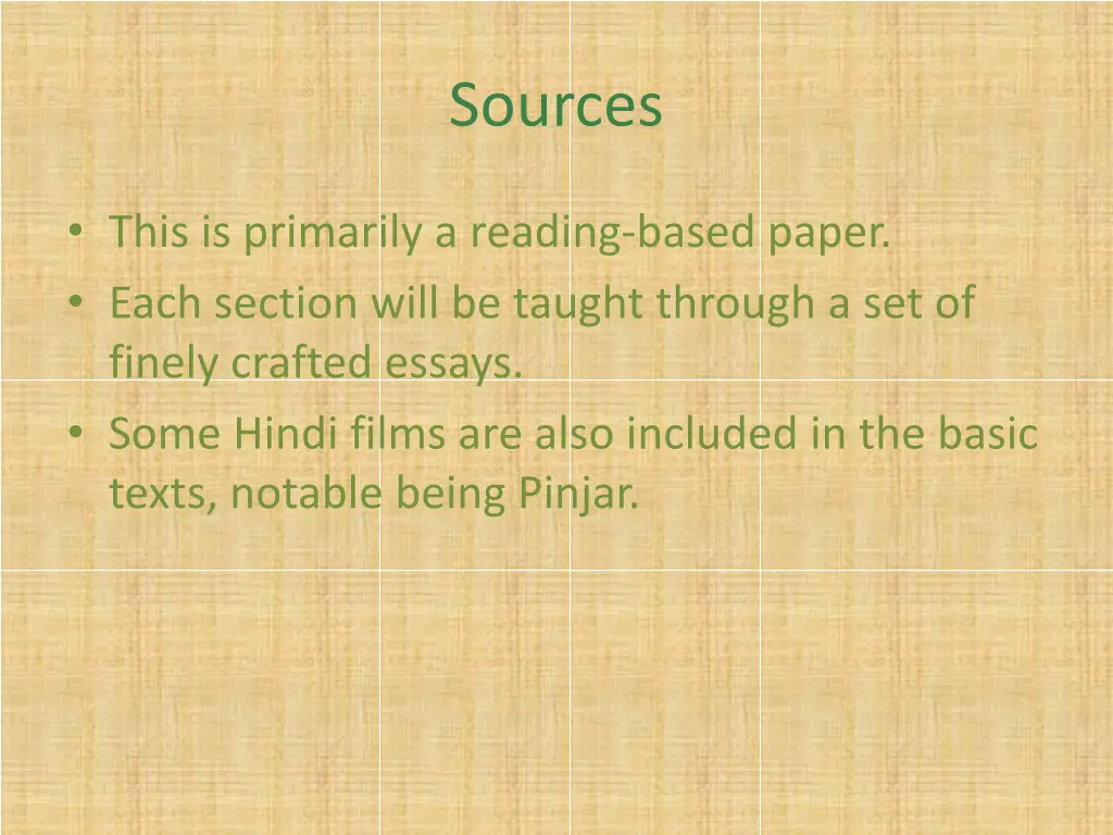 sources
