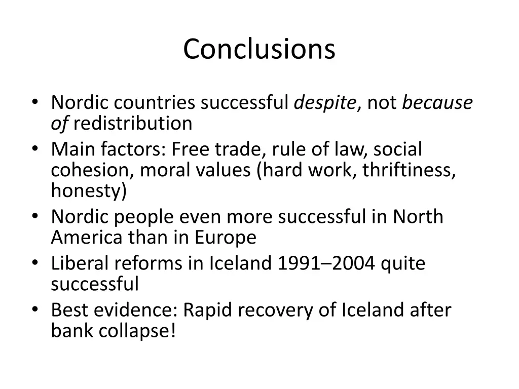 conclusions