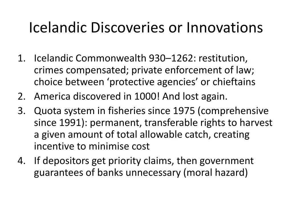 icelandic discoveries or innovations