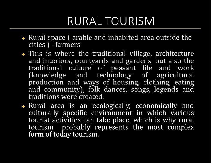 rural tourism