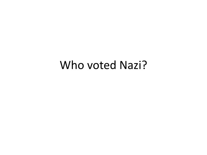 who voted nazi