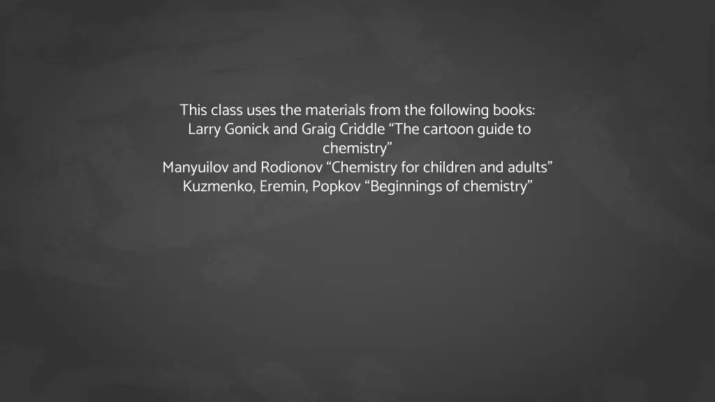 this class uses the materials from the following