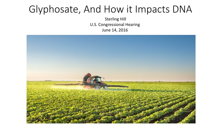 glyphosate and how it impacts dna sterling hill