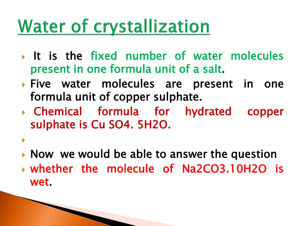 it it is is the present five formula chemical