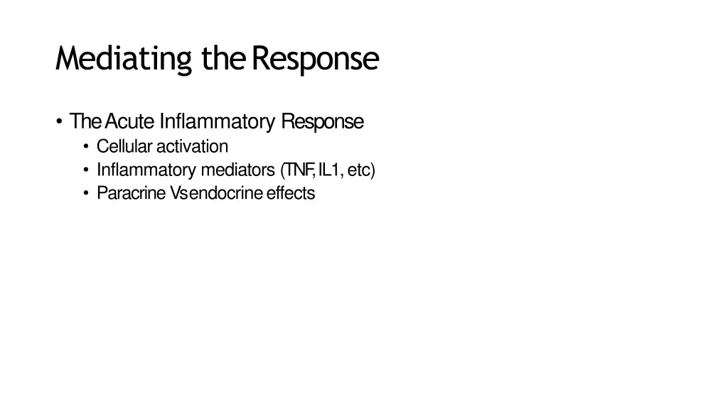 mediating theresponse