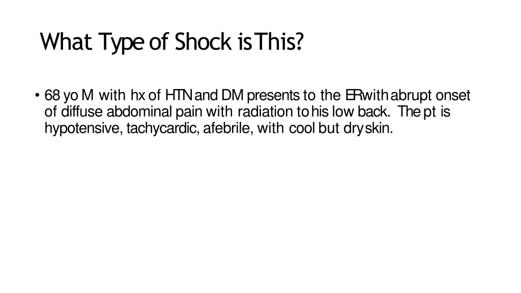 what type of shock isthis