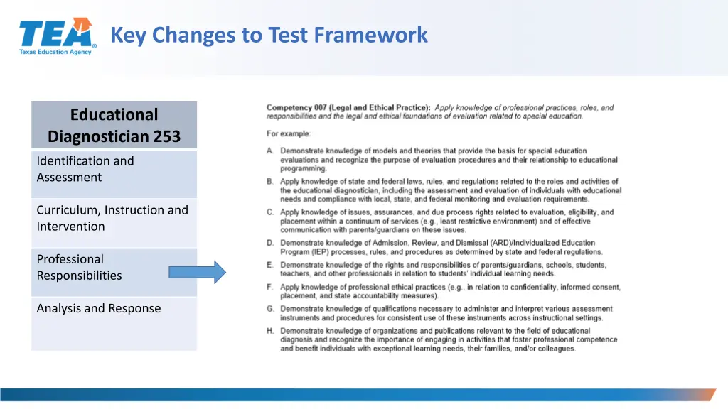 key changes to test framework 3