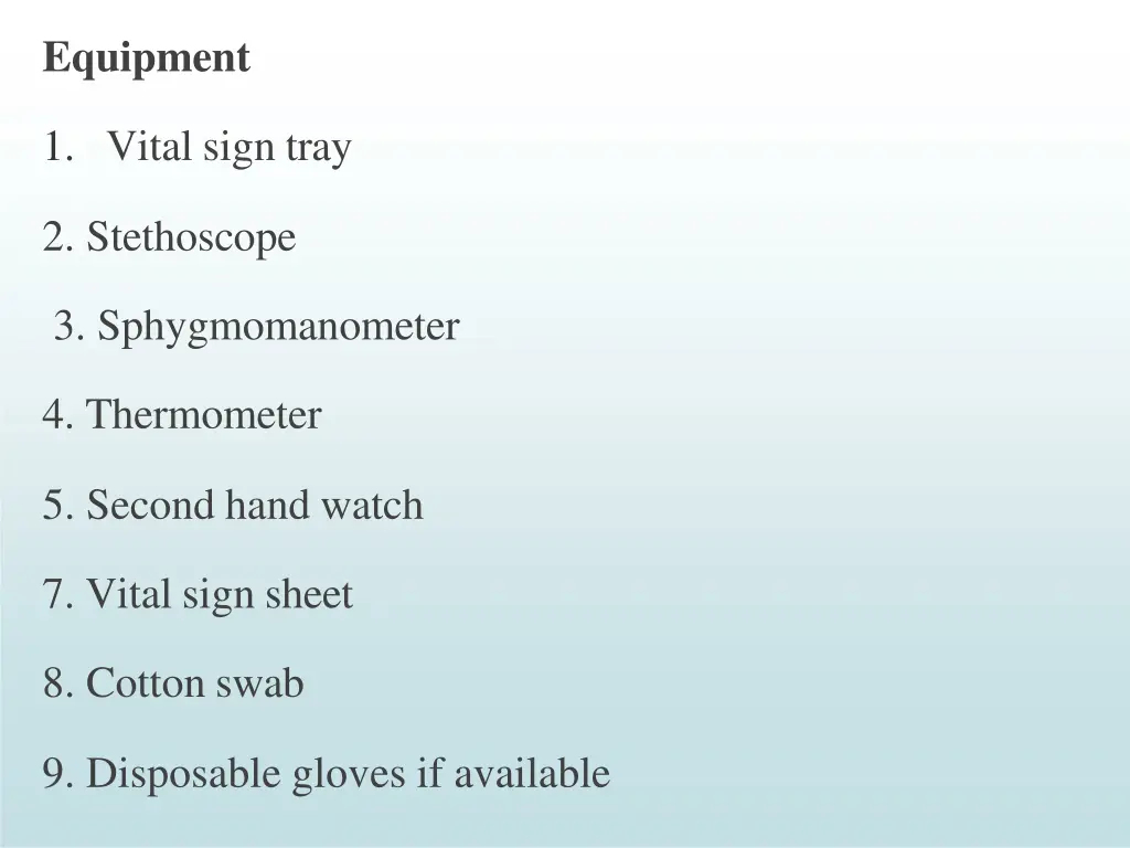 equipment