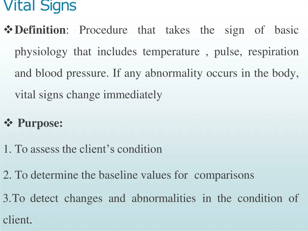 vital signs