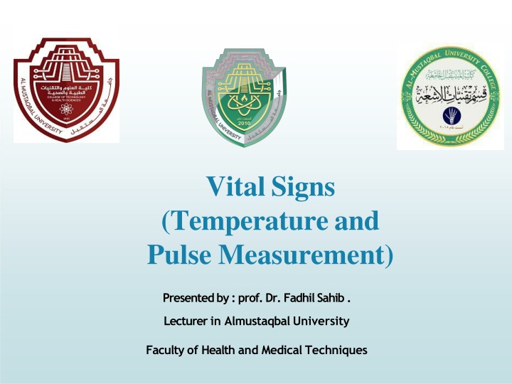 vital signs temperature and pulse measurement