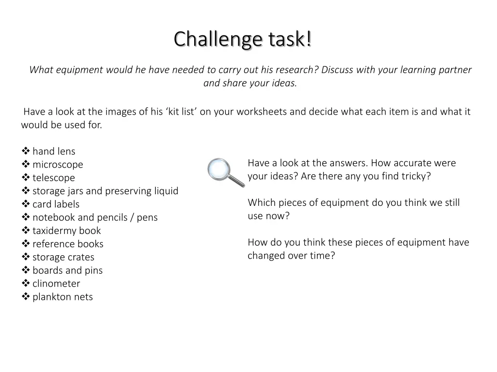 challenge task
