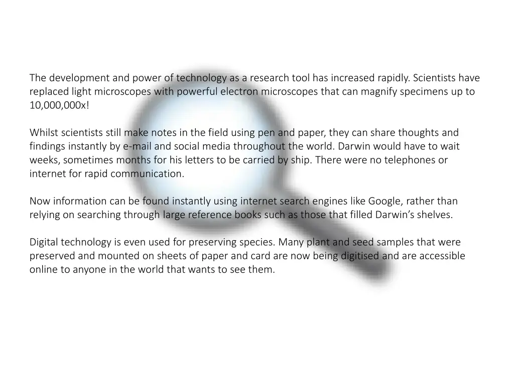 the development and power of technology