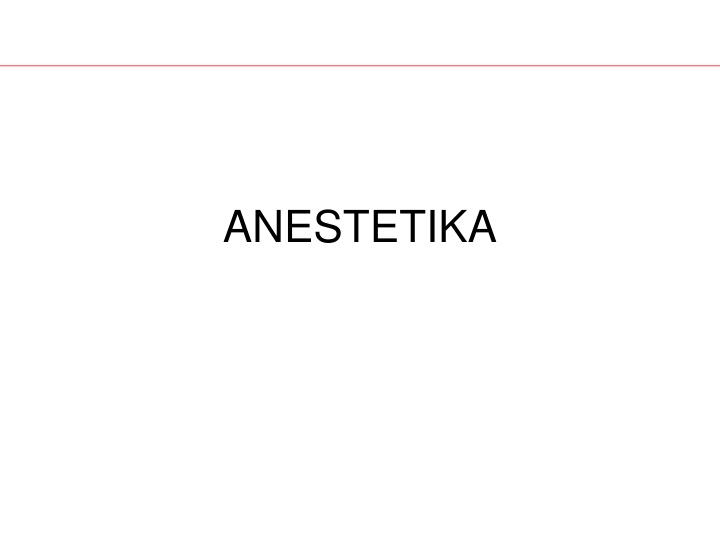 anestetika