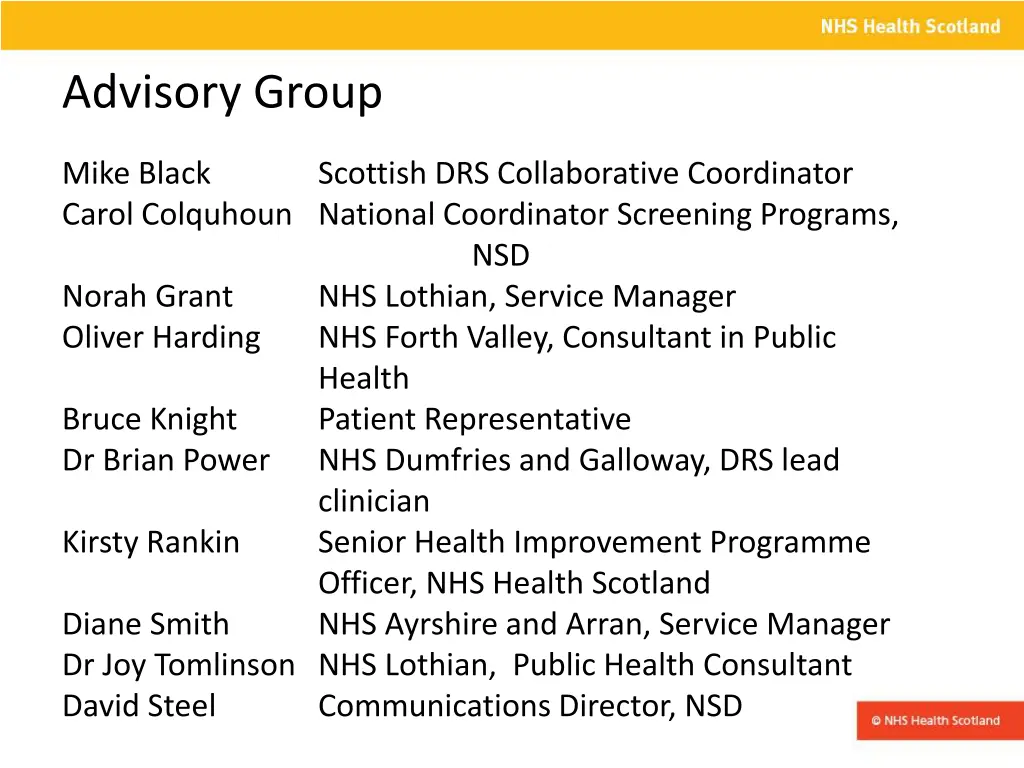 advisory group