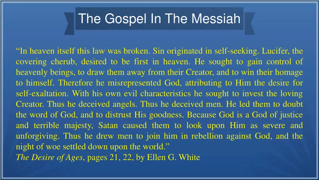 the gospel in the messiah 11