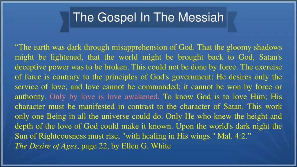 the gospel in the messiah 12