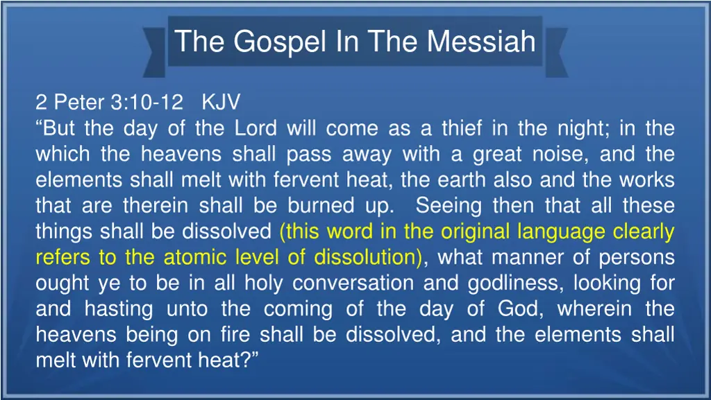the gospel in the messiah 20