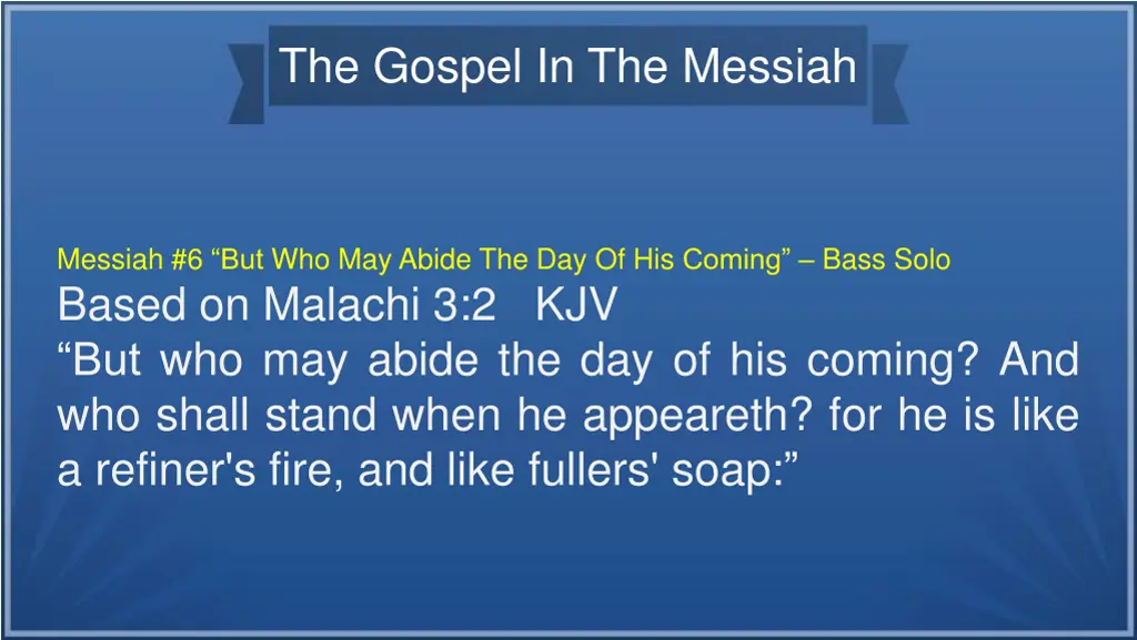 the gospel in the messiah 23