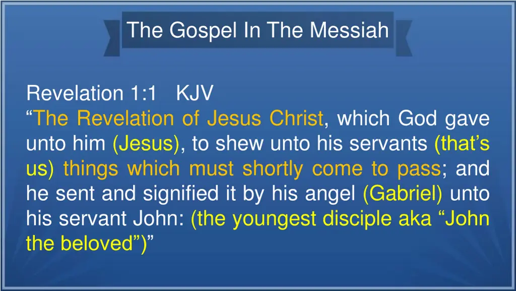 the gospel in the messiah 24