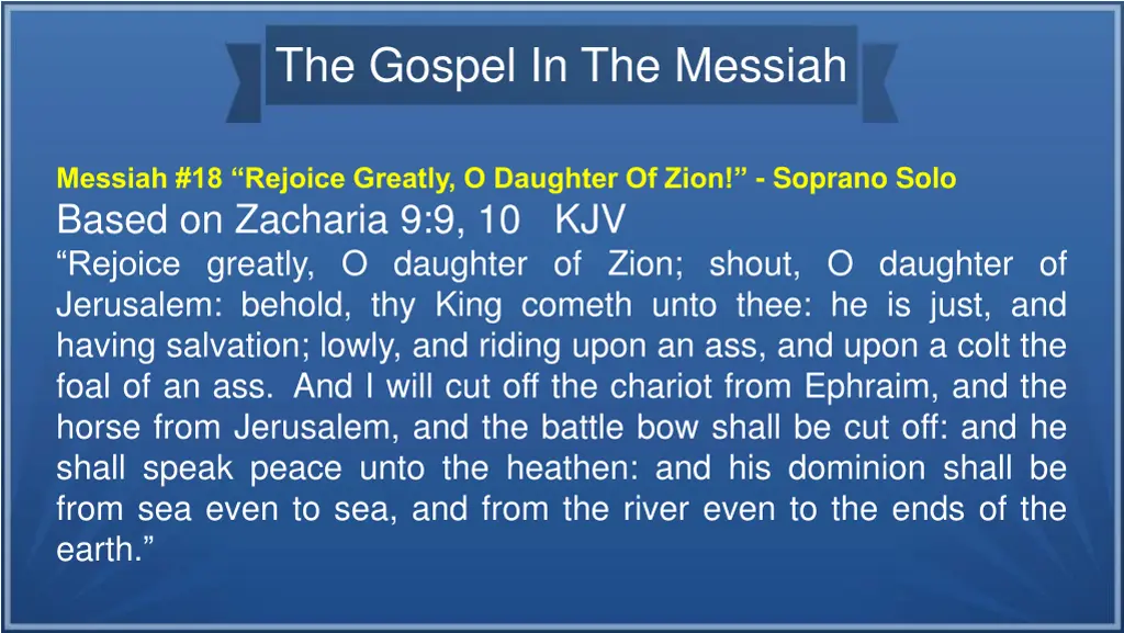 the gospel in the messiah 36