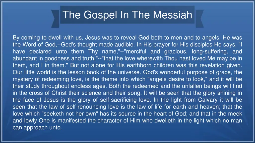 the gospel in the messiah 42