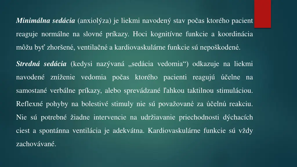 minim lna sed cia anxiol za je liekmi navoden