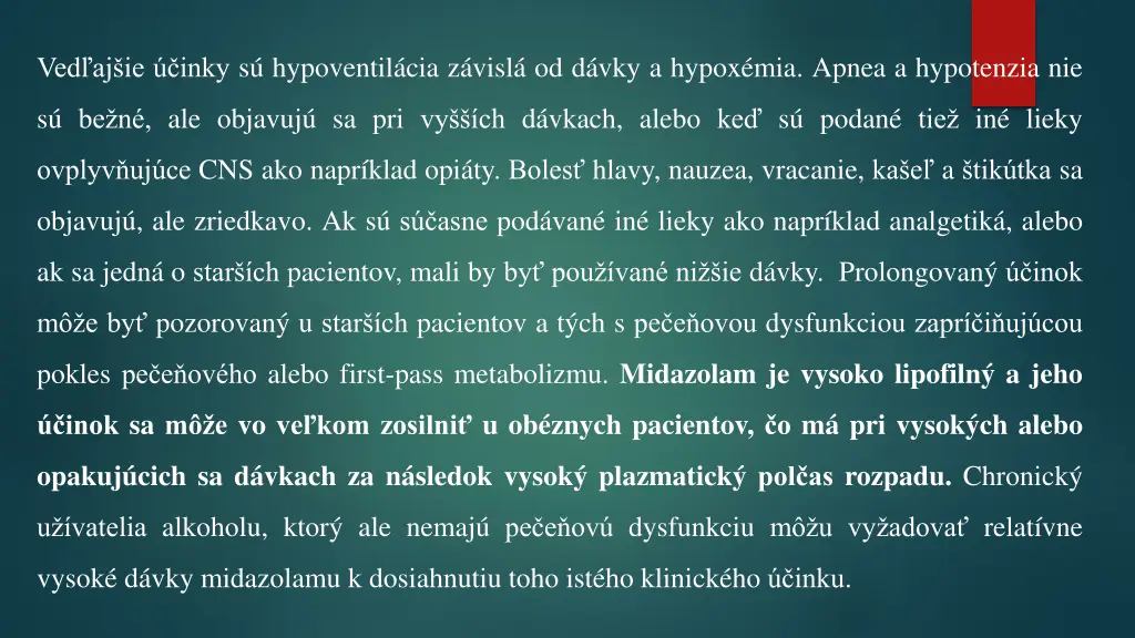 ved aj ie inky s hypoventil cia z visl