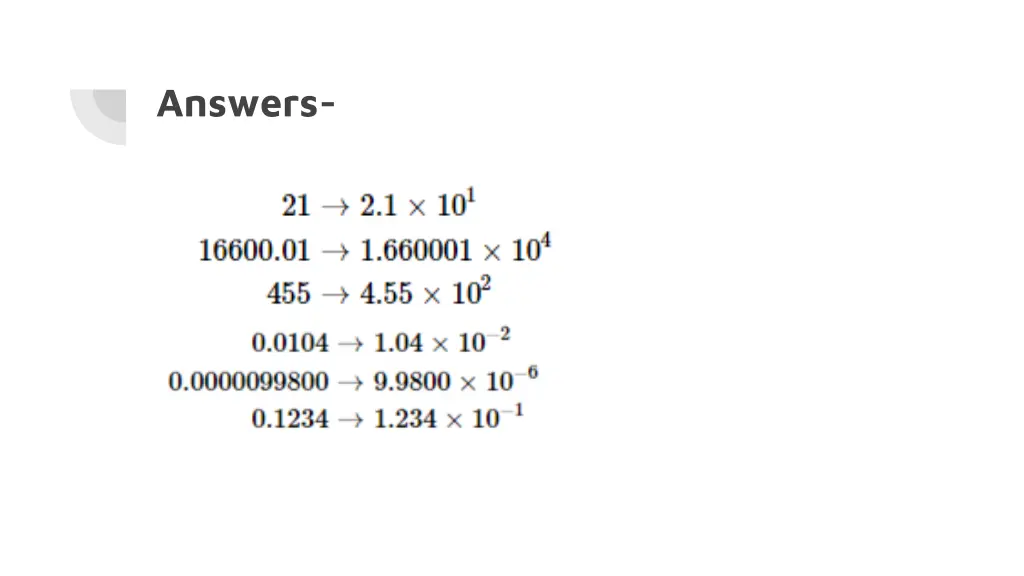 answers