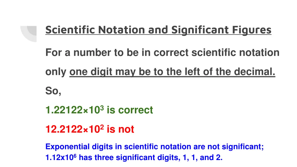 scientific notation and significant figures 1