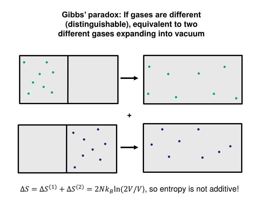 gibbs paradox if gases are different