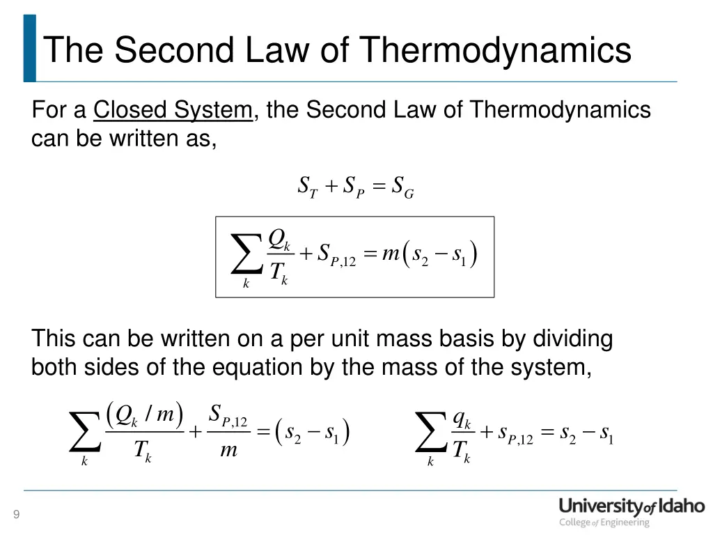 the second law of thermodynamics 7